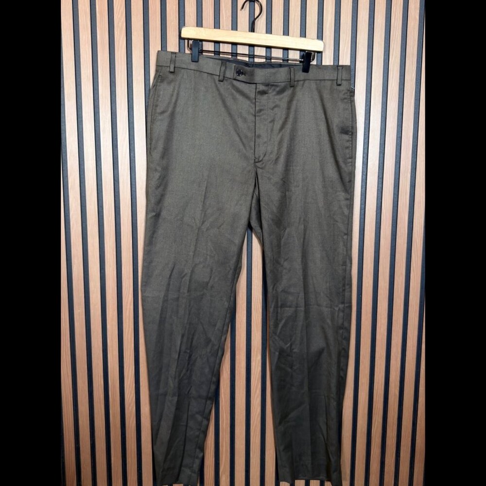 Lauren Ralph Lauren Dress Pants 38 x 34 Mens Brown Gray Stretch Fabric